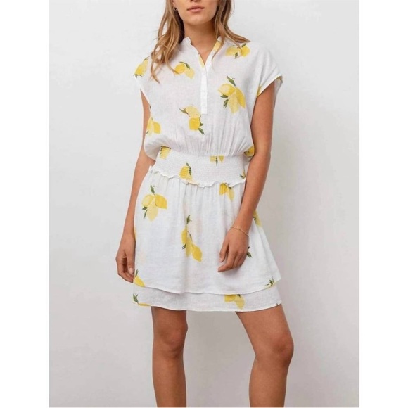 RAILS Dresses & Skirts - RAILS Angelina dress in citronnade gauze lemon print size medium casual summer